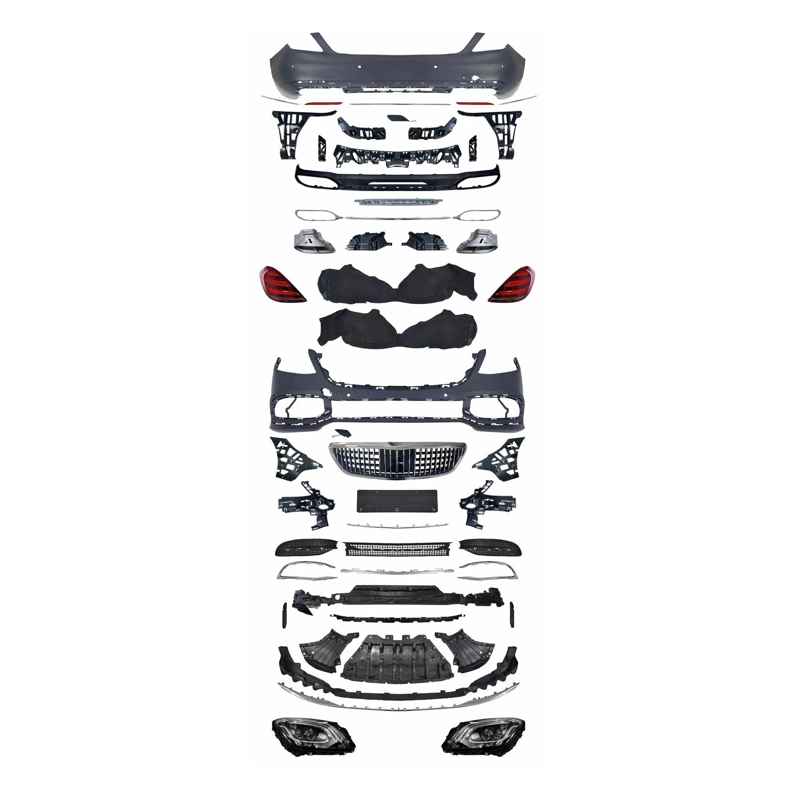 For Mercedes Benz S Class W222 (2014-2020) Upgrade W222 S63/S65/S450/B-Style/M-Style Body Kit