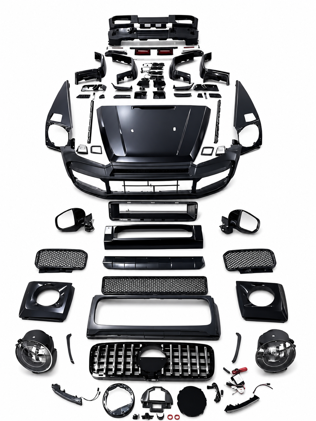 Body kit for Mercedes Benz G Class W463 2002-2018 Upgrade W464 W465 BRABUS/G63 Auto Body Kit Front & Rear Bumper LED Headlight