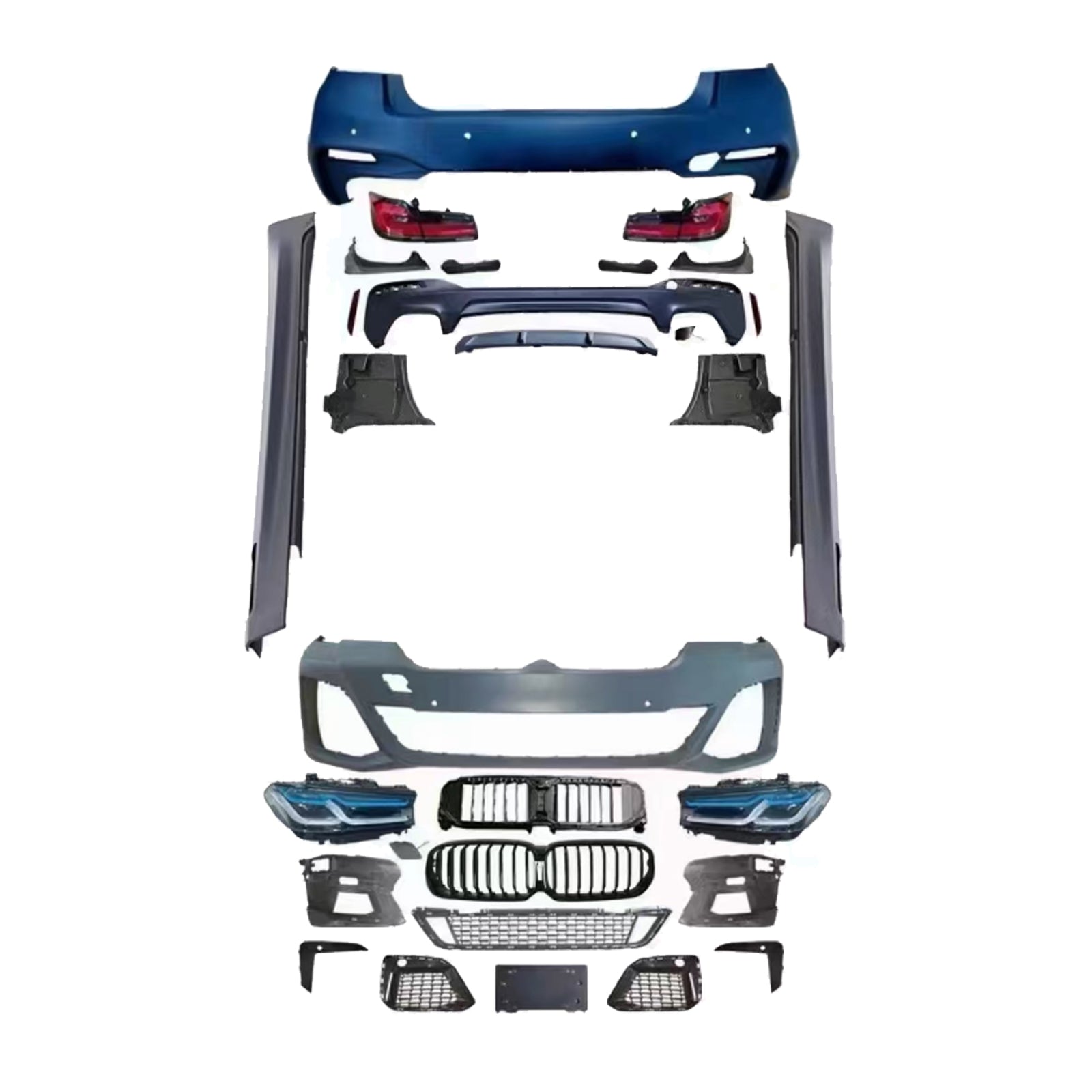 Body Kit for BMW 5 series G30 G38 2018-2023 Upgrade to MT/M5/M5CS Style Auto Body Kit Front & Rear Bumper LED Headlight