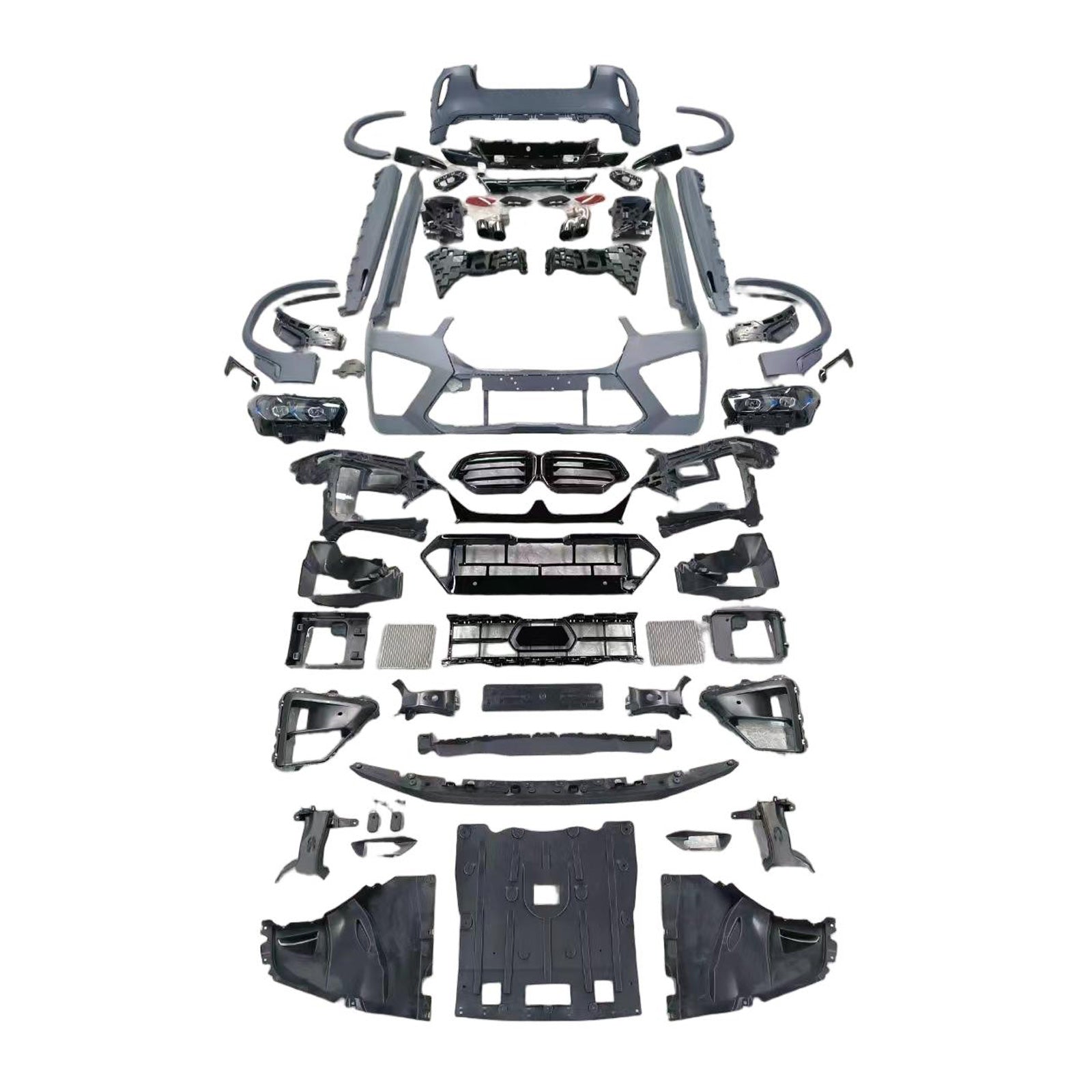 Body Kit for BMW X6 G06 2020-2022 Upgrade to 2023+LCI X6M / MT Style Auto Body Kit Front & Rear Bumper