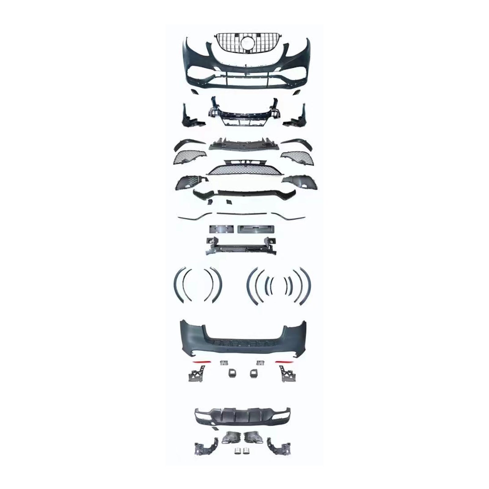 For Mercedes Benz GLE Class W166 (2015-2018) Upgrade W166 GLE63 Body Kit