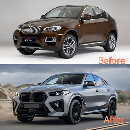 Body Kit for BMW X6 E71 2008-2014 Upgrade to 2023+ G06 X6M / MT Style Auto Body Kit Front & Rear Bumper