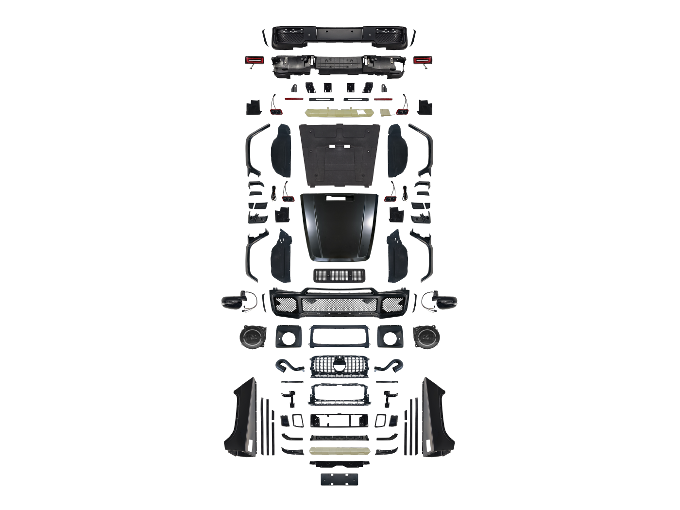 Body kit for Mercedes Benz G Class W463 2002-2018 Upgrade W464 W465 BRABUS/G63 Auto Body Kit Front & Rear Bumper LED Headlight