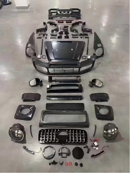 Body kit for Mercedes Benz G Class W463 2002-2018 Upgrade W464 W465 BRABUS/G63 Auto Body Kit Front & Rear Bumper LED Headlight