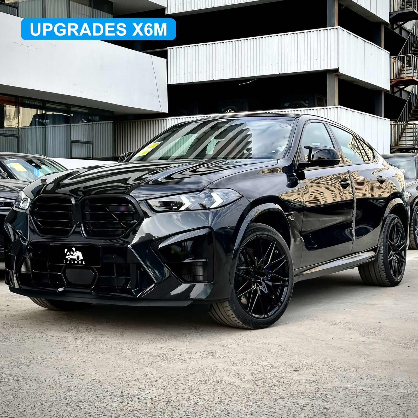 Body Kit for BMW X6 F16 2014-2019 Upgrade to 2023+LCI X6M / MT Style Auto Body Kit Front & Rear Bumper