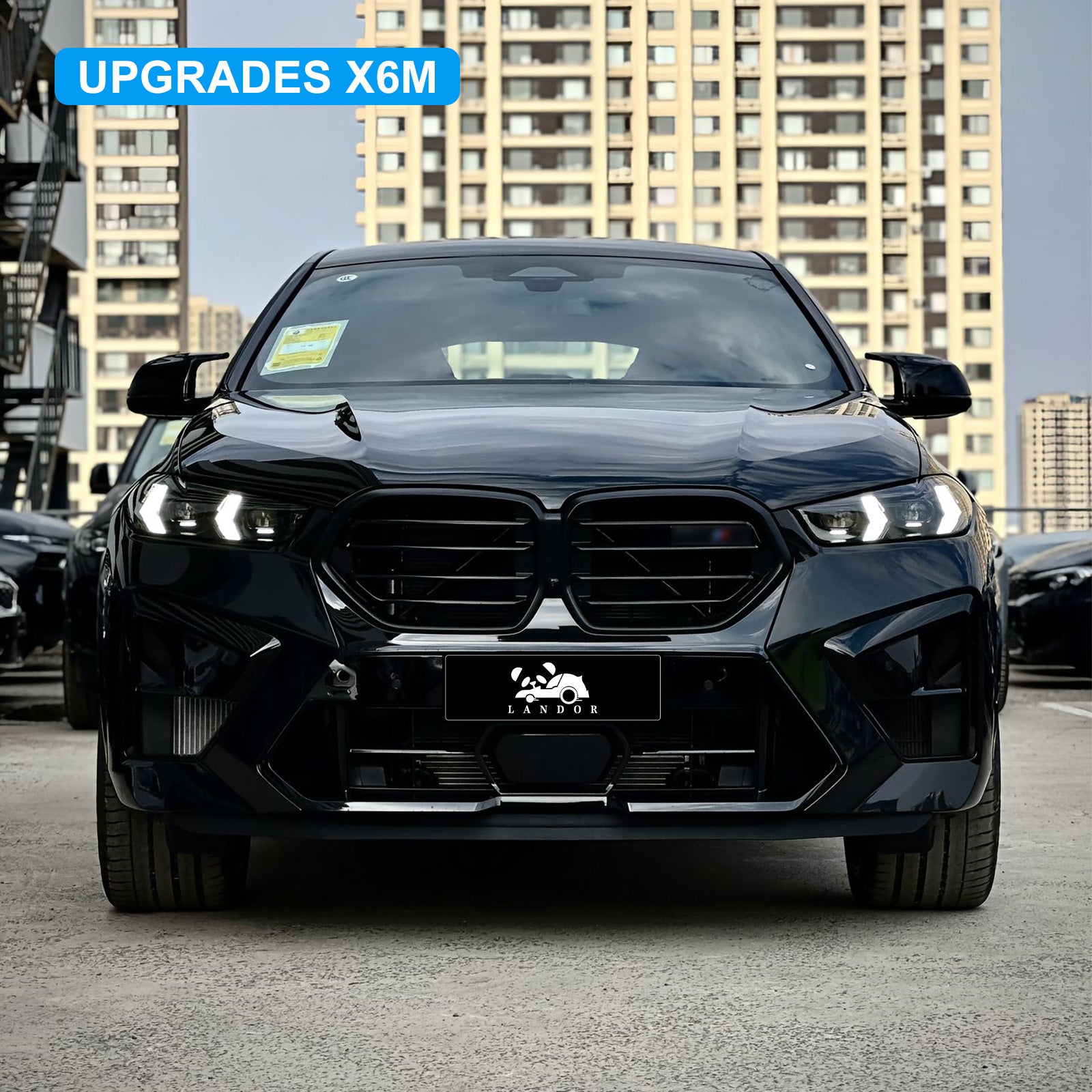 Body Kit for BMW X6 F16 2014-2019 Upgrade to 2023+LCI X6M / MT Style Auto Body Kit Front & Rear Bumper