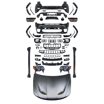 For Jeep Grand Cherokee 2011-2023 Upgrade to SRT-8 Body Kit with OEM Quality LED Headlight Bumper Grill Car Accessories Hood Wide Bodyt