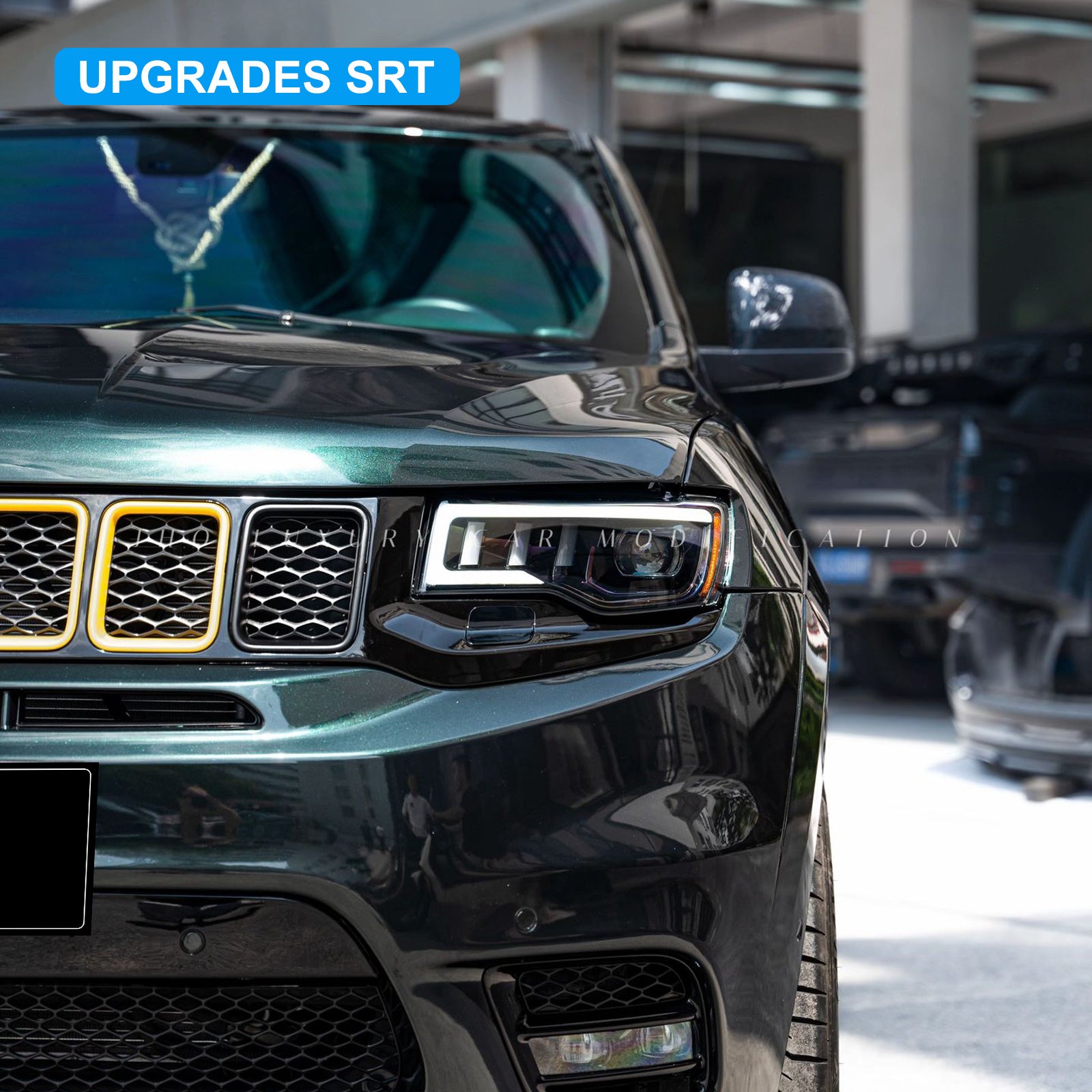 For Jeep Grand Cherokee 2011-2023 Upgrade to SRT-8 Body Kit with OEM Quality LED Headlight Bumper Grill Car Accessories Hood Wide Body kit
