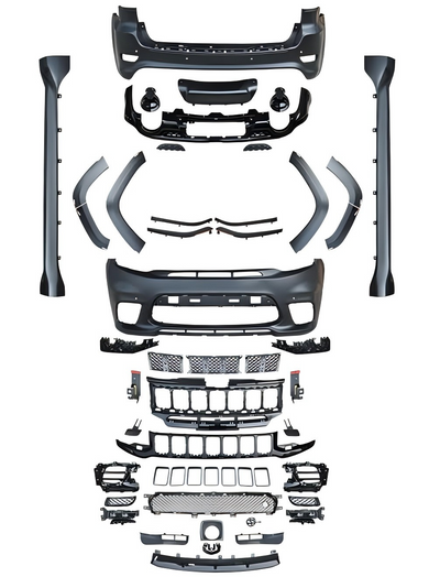 For Jeep Grand Cherokee 2011-2023 Upgrade to SRT-8 Body Kit with OEM Quality LED Headlight Bumper Grill Car Accessories Hood Wide Body kit