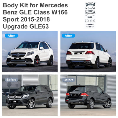 For Mercedes Benz GLE Class W166 (2015-2018) Upgrade W166 GLE63 Body Kit