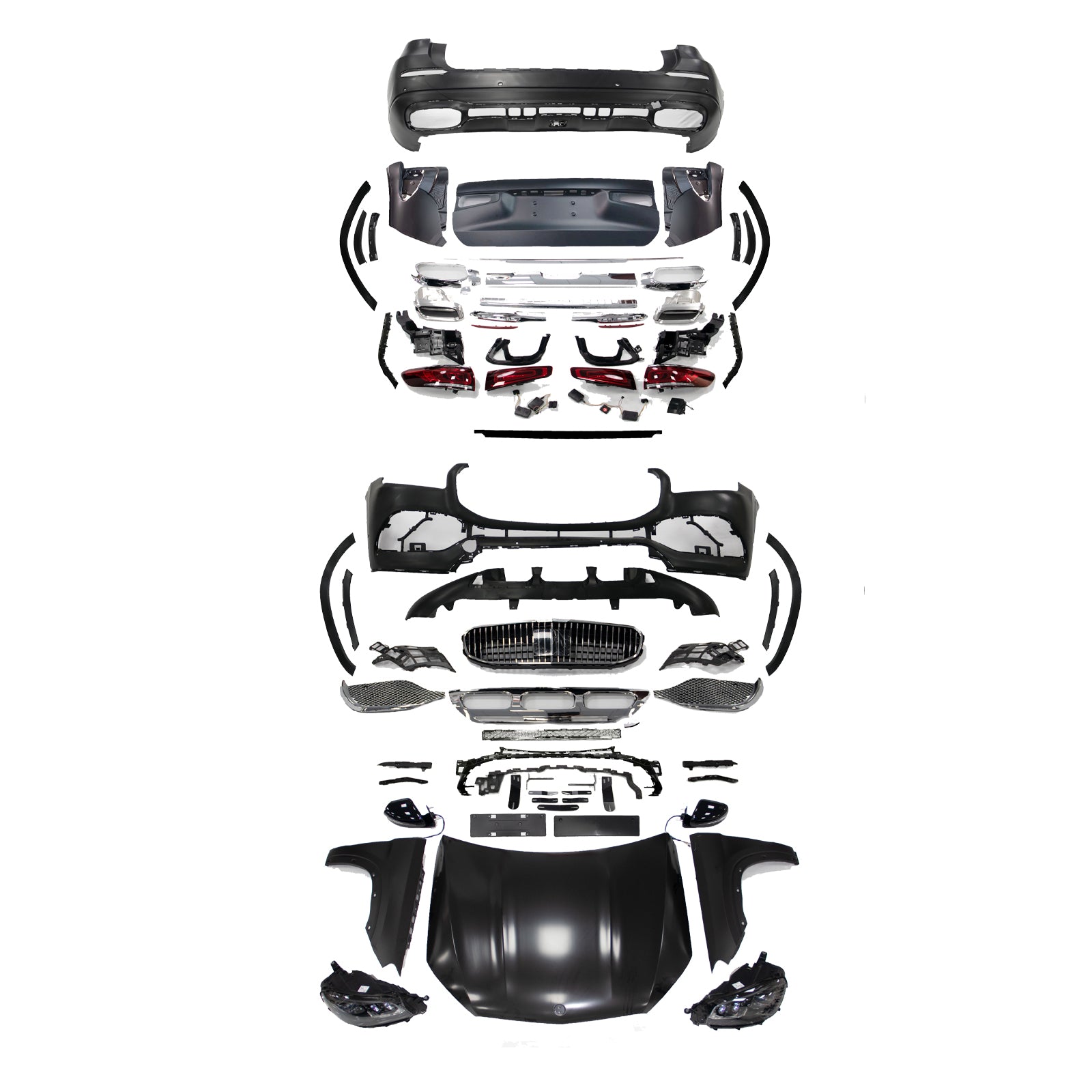 For Mercedes Benz GLS Class X166 (2015-2019) Upgrade AMG/X167 M-Style23/X167 M-Style24 Body Kit