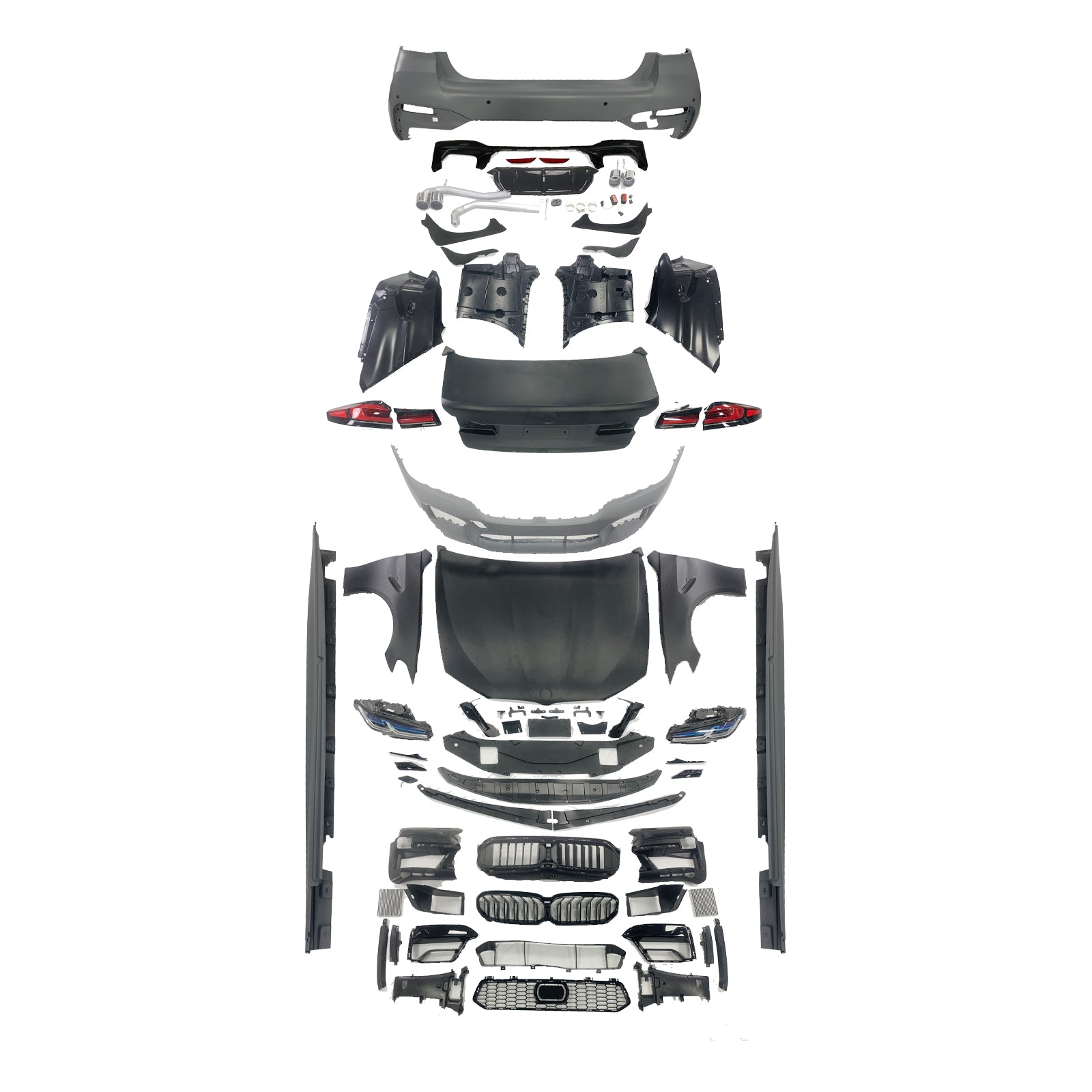 F18 2011-2017 Upgrade 20Body Kit for BMW 5 series F10 23 G30 G38 M-tech/M5/M5CS Style Auto Body Kit Front & Rear Bumper LED Headlight