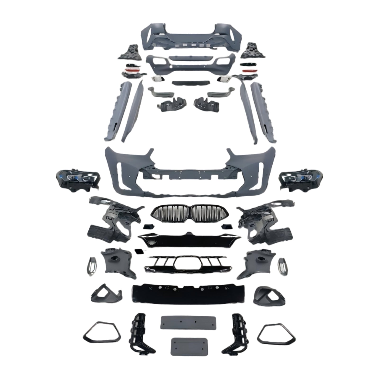 Body Kit for BMW X6 G06 2020-2022 Upgrade to 2023+LCI X6M / MT Style Auto Body Kit Front & Rear Bumper