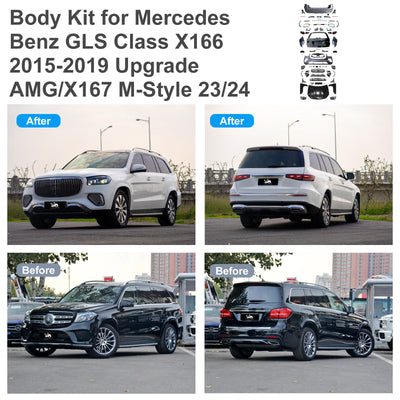 For Mercedes Benz GLS Class X166 (2015-2019) Upgrade AMG/X167 M-Style23/X167 M-Style24 Body Kit