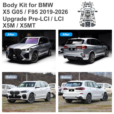 Body Kit for BMW X5 G05 2019-2023 Upgrade to G05 2026 X5M Style Auto Body Kit Front & Rear Bumper LED Headlight