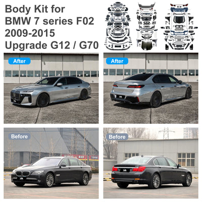 Body Kit for BMW 7 series F02 2009-2015 Upgrade to G12/G70 Style Auto Body Kit Front & Rear Bumper LED Headlight